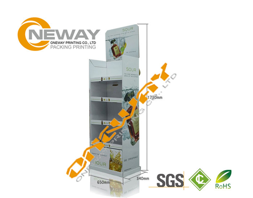 Energy Drinks Free Standing Cardboard Displays / Foldable Display Stand