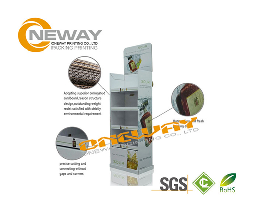 Energy Drinks Free Standing Cardboard Displays / Foldable Display Stand
