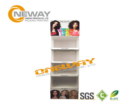 Popular Custom Printed Corrugated Floor Displays CMYK Full Color Offset Printing
