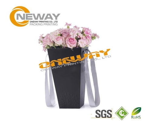 Fashion OEM Round Flower Paper Box Embossing Printing With Lids