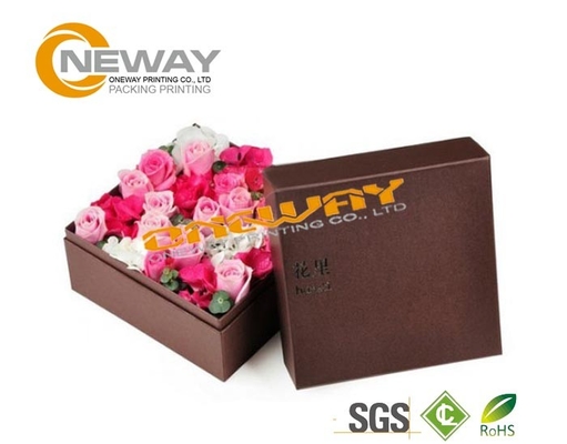 Fashion OEM Round Flower Paper Box Embossing Printing With Lids