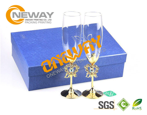 Promotional Screen Printing Wine Glass Packing Box With Special Luxury Corrugated Board