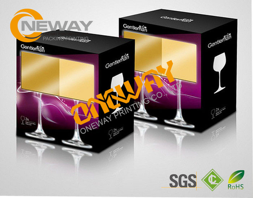 Promotional Screen Printing Wine Glass Packing Box With Special Luxury Corrugated Board