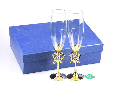 Promotional Screen Printing Wine Glass Packing Box With Special Luxury Corrugated Board