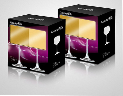 Promotional Screen Printing Wine Glass Packing Box With Special Luxury Corrugated Board